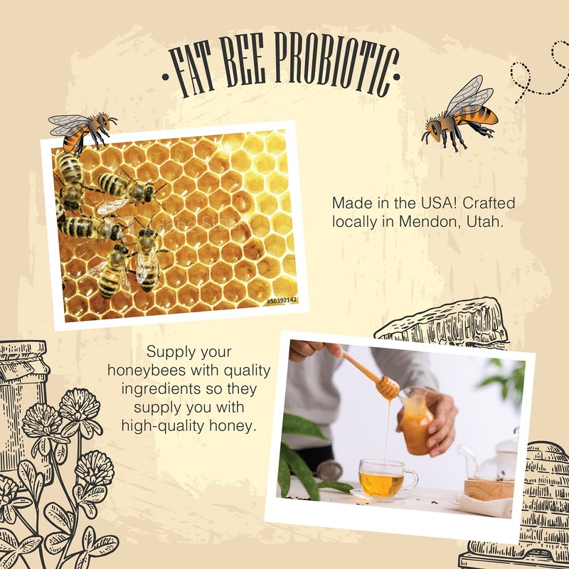 Slide Ridge"Fat Bee 16 oz Probiotic Mineral Supplement for Honey