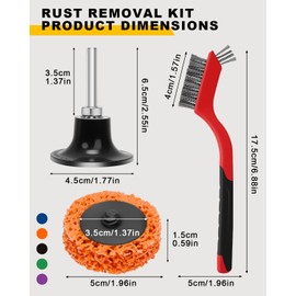 ZaKaBox 12Pcs 50 mm Grinding & Grinder Discs with Quick Change Tray – Drill Sanding Attachment & Paint Stripper Tool CSD 50mm² Polishing Pads – 5-Color Set with Tray & Brush