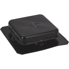 AIR VENT 85154 Square Aluminum Roof Vent, Black