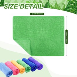 Preboun 300 Pack 12 x 16 Inch Microfiber Cleaning Cloth Bulk Multipurpose Reusable Washable Cleaning Rags Absorbent Cleaning Towels for House, Kitchen, Car, Office, Window, 6 Colors