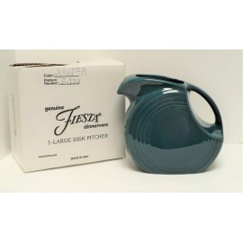 Homer Laughlin FIESTA JUNIPER LARGE DISK PITCHER w/Factory Box "New 1999 Original Stock"