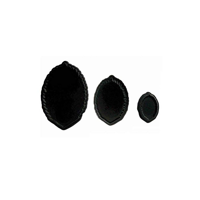 PME JEM Rose Leaf Cutters, Set of 3,White,9 x 2