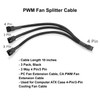 PWM Fan Splitter Cable 10 inches, 3 Pack, Black, 3