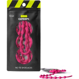 Caterpy Run - The ultimate elastic laces without tie for adults and children, Flamingo pink