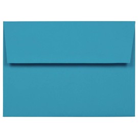JAM PAPER A7 Colored Invitation Envelopes - 5 1/4 x 7 1/4 - Blue Recycled - 50/Pack