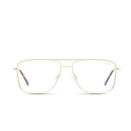 Quay Australia Poster Boy Mini Blue Light Glasses in Gold