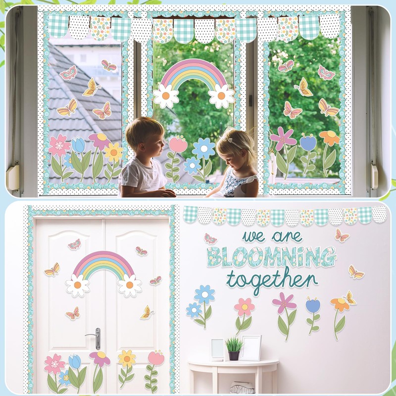70PCS Summer Classroom Bulletin Board Decorations May Flower Bulletin Board