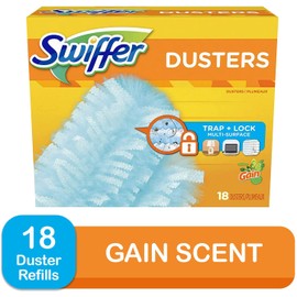 Swiffer 180 Dusters, Ceiling Fan Duster, Multi Surface Refills with Gain Scent, 18 Count