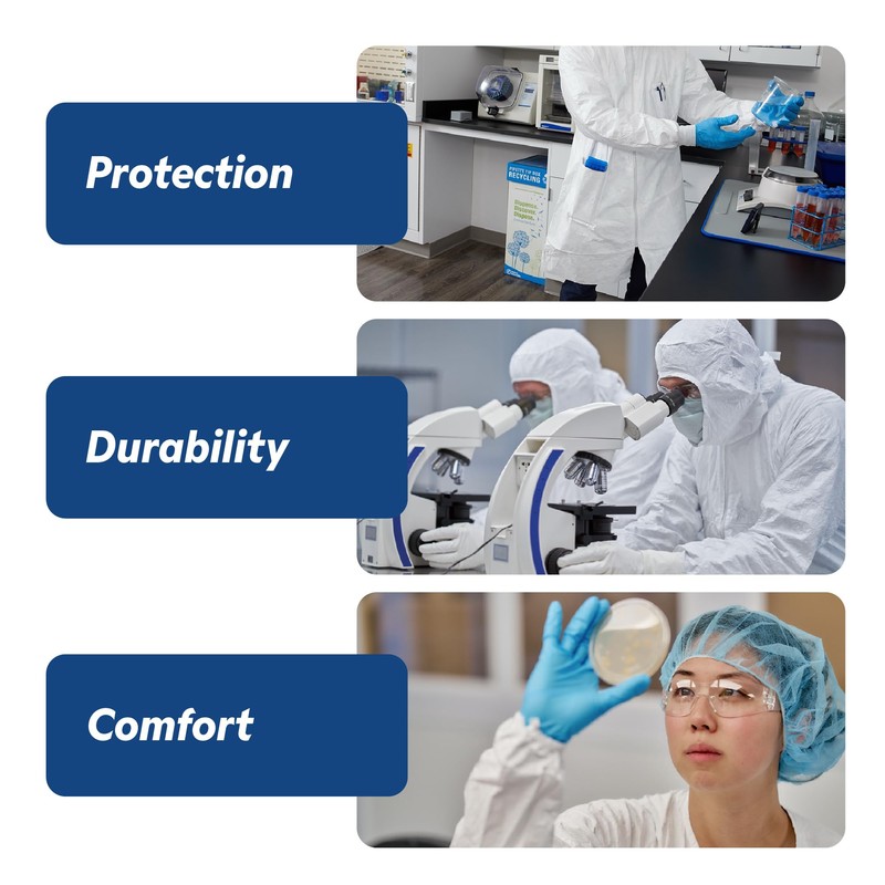 IsoClean DuPont Tyvek IC501B Sleeve, White, Universal Size (Pack of