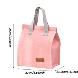 shaohui Lunch Bags for Women Men, Waterproof and Leakproof Lunch Box Tote Bags, Reusable Insulated Lunch Tote Bags for Work, School, Picnic, Camping Trips (Pink)