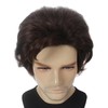MEDISIFA Dark Brown Men Wig Short 80s Rocker Wigs for