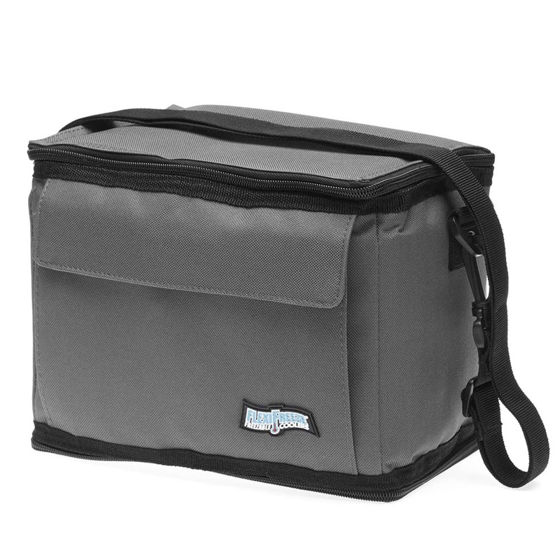FlexiFreeze Refreezable Can Cooler Lunch Box, Collapsible with Built-in Ice