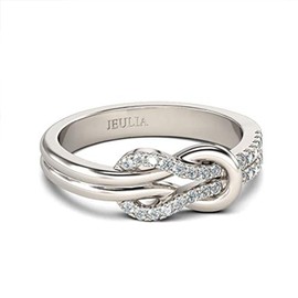 Jeulia Infinity Ring, Women's, Eternity Ring, Infinite Love, 925 Silver Material, Anniversary, Gift, Cubic Zirconia