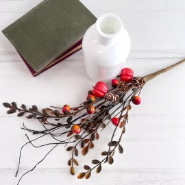 Unbranded Pumpkin & Berry Pick / Spray 16" High Autumn Fall Floral