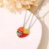 Deluxe 2x Collares Dijes Mejores Amistad Best Friends Hamburguesa