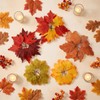 Axafazup 50 Pcs Autumn Maple Leaves, Artificial Fake Fall Leaves