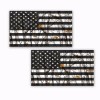 Camo American Flag Hard Hat Stickers Helmet Decals Snowstorm 2 Pack  6" wide