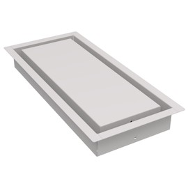 Fittes Framed Wall Vent Cover 6x14 Inch, DIY AC & Heat HVAC Wall and Ceiling Cover, Airflow Dampers, Luxe, Steel, Satin White