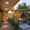 Vexagyle Outdoor Flush Mount Motion Sensor Ceiling Light,2-Light Industrial Porch