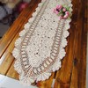 Damanni Oval Cotton Handmade Crochet Lace Table Runner Doilies Dresser