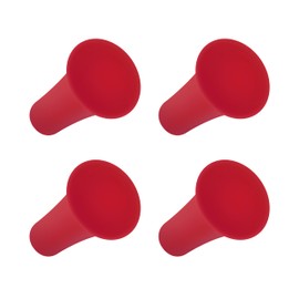 iSaddle Rubber Cap for X-Grip Mount Holder Compatible with RAM Bicycle Motorcycle Phone Holder Stand - Non-Slip Phone Mount Bracket Cap Replacement for X-Grip Rubber Cap RAP-UN-CAP-4U (4PCS Red)