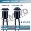 DMWD 5pcs 12mm Latching Push Button Switch Raised Head ON-Off