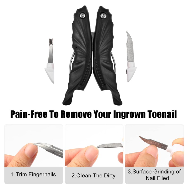 VOCOSTE Foot Clippers Thick Nail Clippers Kit Stainless Steel Sharp