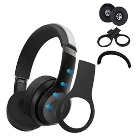 【3 in 1】 Solo 4 Silicone Case Cover,Anti-Scratch Headband Cover/Ear Pad Cover/Shell Cover for Beats Solo 4 Headphone,Solo4 Soft Silicone Protector Accessories(Black)