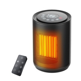 ZAFRO Space Heater for Indoor Use, Portable Electric Heaters with Digital Display and Remote, 2025 Upgraded, 24H Timer, 5 Mode, Thermostat, 1500W PTC Ceramic Fast Heat Safety for Home Office Bedroom