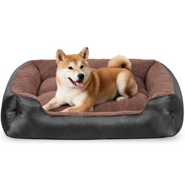 Dog Bed for Large Dogs, XL Dog Bed Soft Calming Pet Bed Washable, Comfortable and Breathable Pet Sofa with Nonskid Bottom, Black