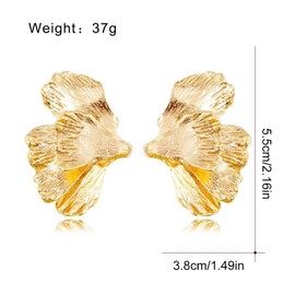 JRYXDS Damen-Ohrringe, trendige asymmetrische Ohrringe, Earrings, Gold Bogen Ohrstecker Ohrringe für Damen 18K Gold Creolen Klobig Dick Knorpel Kreolen Huggie Creolen Mini Kleine Creolen