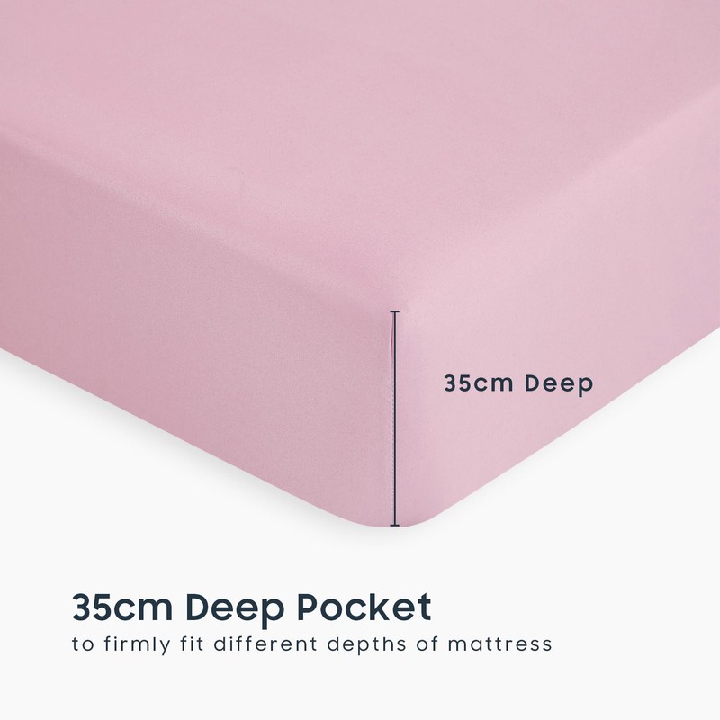 Wake In Cloud - Queen Fitted Sheet Set, 1000TC Ultra