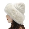 ZLYC Winter Faux Fur Slouchy Beanie Hat for Women Warm