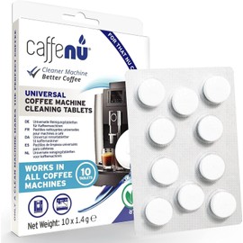 Coffee Machine Cleaner Tablets. 10 x 0.05 oz. Used Every 100 cups. Auto, Bean to Cup & One Touch Machine Cleaning Tablets. Used with Descaling