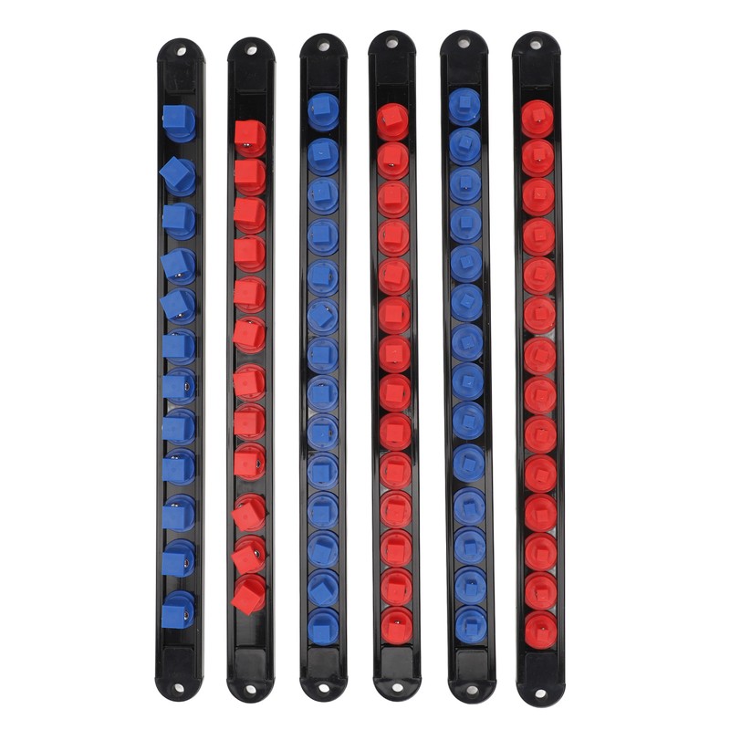 6pcs Socket Organizer 360° Swivel Removable End Cap 1/4 Inch
