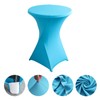 Rakila 2 Pack 43x32 Inch Spandex Round Tablecloth Cocktail Turquoise