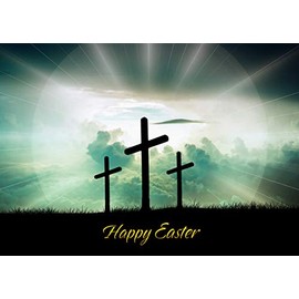Religious Easter Greeting Card - Landscape