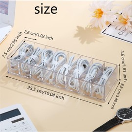 WADY Caja para Té de Bolsa con 8 Compartimentos, Organizador de Te para Infusiones, Bolsas de Té, Sobres de Café y Azúcar, Porta Te de Acrilico, Caja de Almacenamiento de Té, Porta Té de Plástico