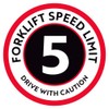 Forklift Floor Decal (Forklift Speed Limit Drive with Caution, 11")