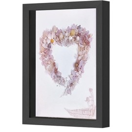 3D Picture Frame for Filling, 20 x 25 x 3 cm, Wooden Frame, Shadow Box, Picture Frame, Deep 3 cm, Object Frame for Filling Objects, Flowers, Wedding Gift or Memorabilia (Black)