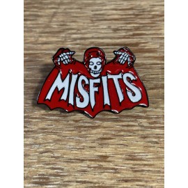 Misfits (1" Enamel Pin) horror punk rock, heavy metal band bat logo, 80s, RETRO