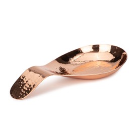 Thirstystone Large Hammered Stainless Steel Penny Copper Colored Spoon Rest. Measures 9.75” x 4.25” Large Enough for Ladels