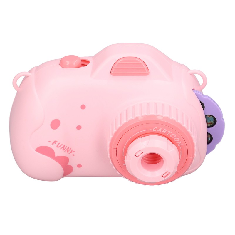Kids Music Camera Pink Cute Adjustable Puzzle Kids Cartoon Projection