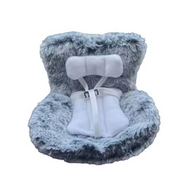 HiOKOU Doll Car Seat for 17cm Dolls with Air Vent Clip and Desktop Stand, Cute and Functional Car Ornament for Blind Box Doll Fans, Collectors(Grey)