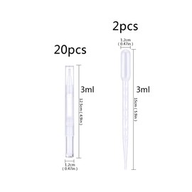 Transparent Twist Pens,20Pcs 3ml Nail Twist Pens Empty Transparent Nail Oil Pen with Brush Empty Cuticle Oil Pen Cosmetic Container Pen with 2Pcs Transfer Pipettes for Lip Gloss Teeth Whitening Liquid
