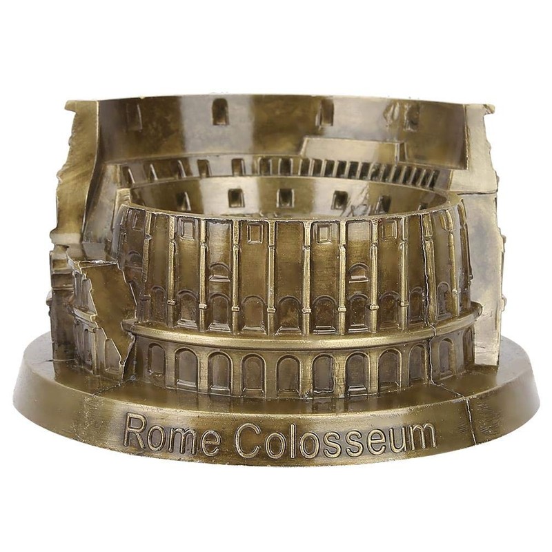 Biitfuu Metal Rome Colosseum Model, Retro Bronze Antique Architecture Handmade