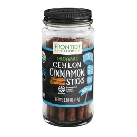 Frontier Co-op Ceylon Cinnamon Sticks, 0.6 Ounce Jar, Regenerative Organic Certified