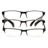 Foster Grant Men's Pete Rectangular Reading Glasses Black and Brown