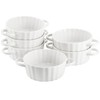 Foraineam 6 Pack Oven Safe Porcelain Souffle Dishes with Double