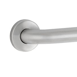 Bobrick 6806 Series 304 Handicapped Stainless Steel Straight Grab Bar | Concealed Mounting | Snap Flange | Satin Finish | 1-1/2" Diameter (18 inch)